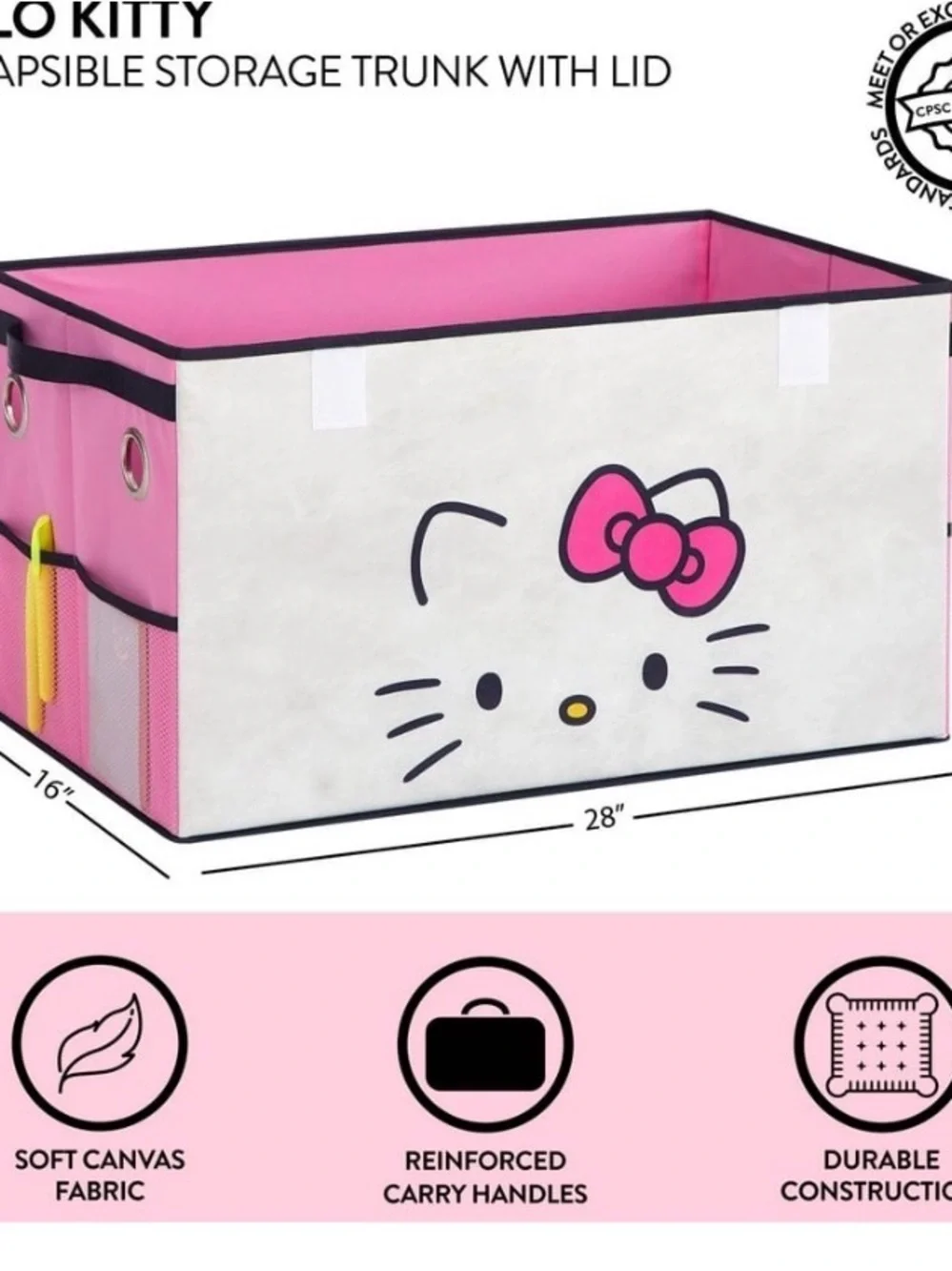 Hello Kitty Collapsible Storage Trunk - Picture 4 of 6